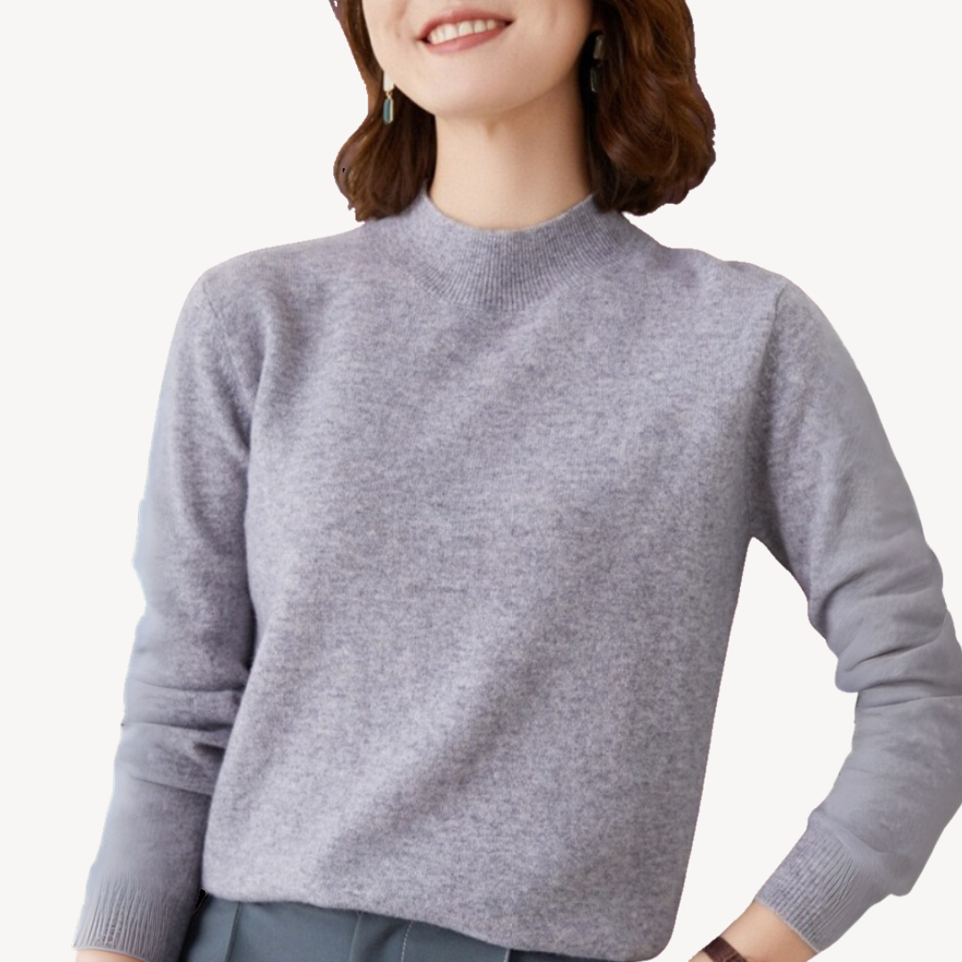 Elarova | Mock Neck Kaschmirpullover Damen