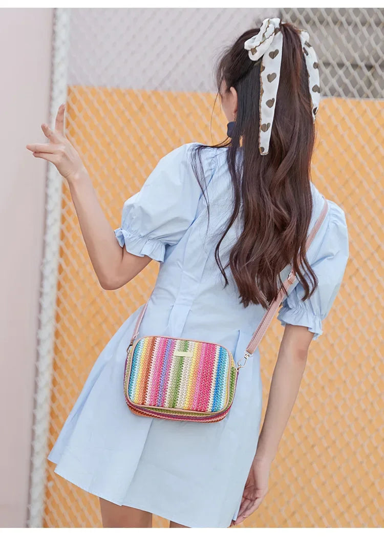 Elarova | Moderne, Sommerliche, Elegante, Mehrfarbige Umhängetasche Für Damen