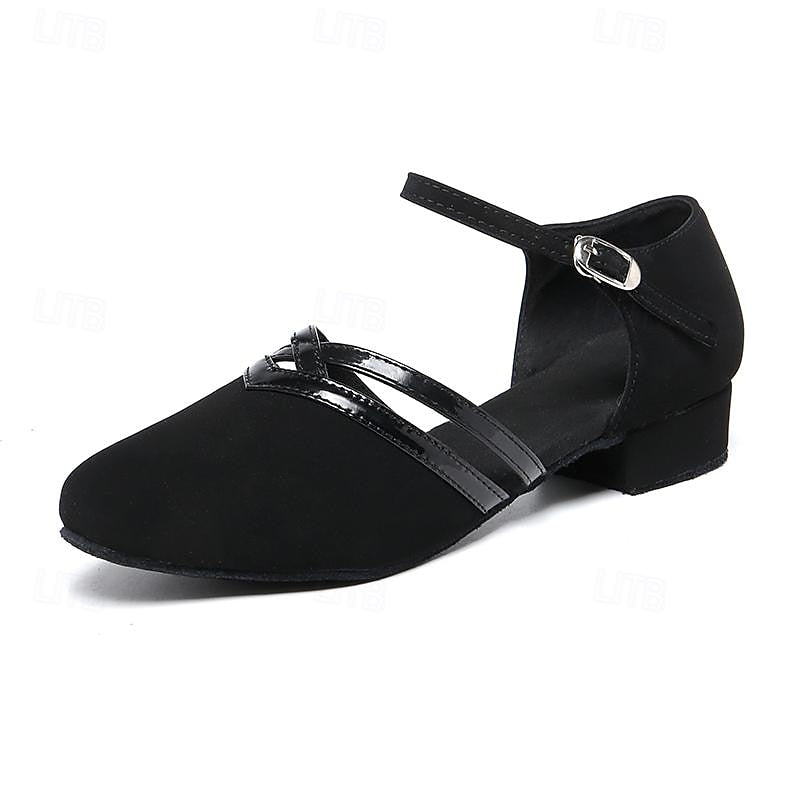 Elarova | Moderne Tanzschuhe für Damen Schwarz Hochwertiges Wildleder