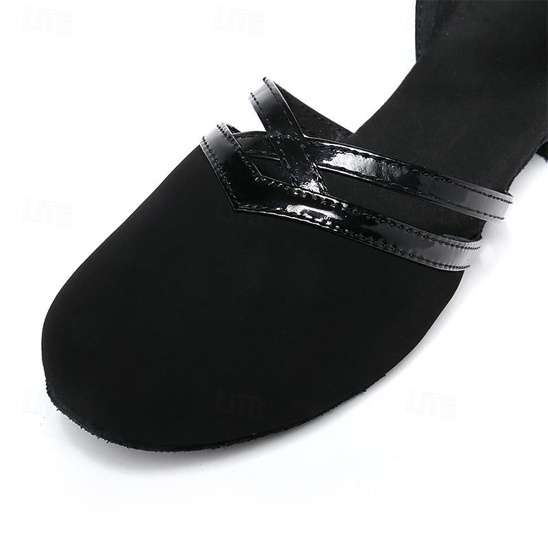 Elarova | Moderne Tanzschuhe für Damen Schwarz Hochwertiges Wildleder