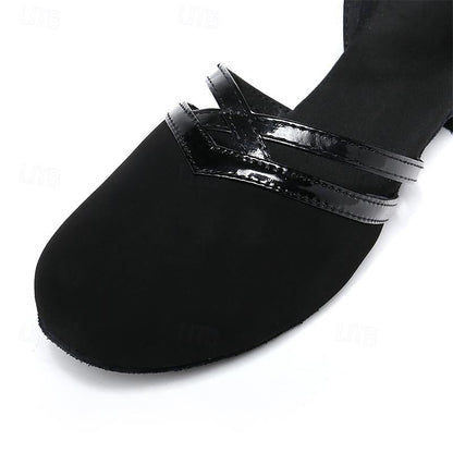 Elarova | Moderne Tanzschuhe für Damen Schwarz Hochwertiges Wildleder