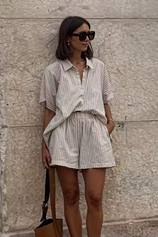 Elarova | Modernes Damen Zweiteiler Set Elegant