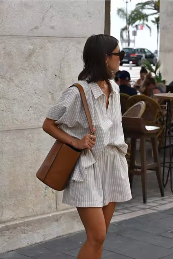 Elarova | Modernes Damen Zweiteiler Set Elegant