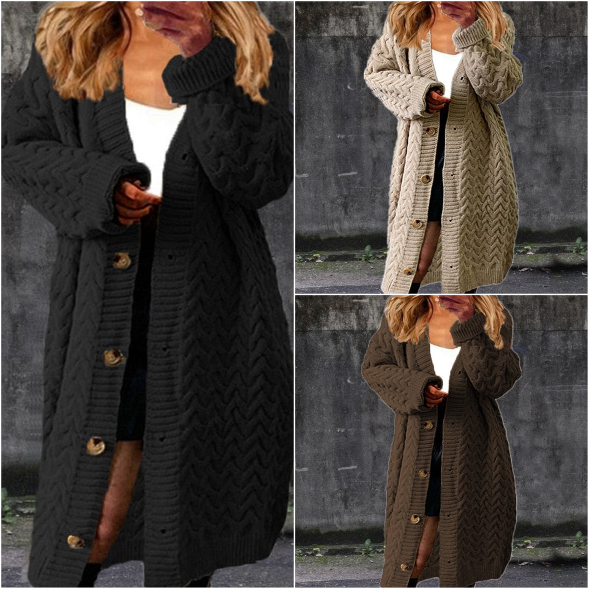 Elarova | Modischer Longstrickcardigan