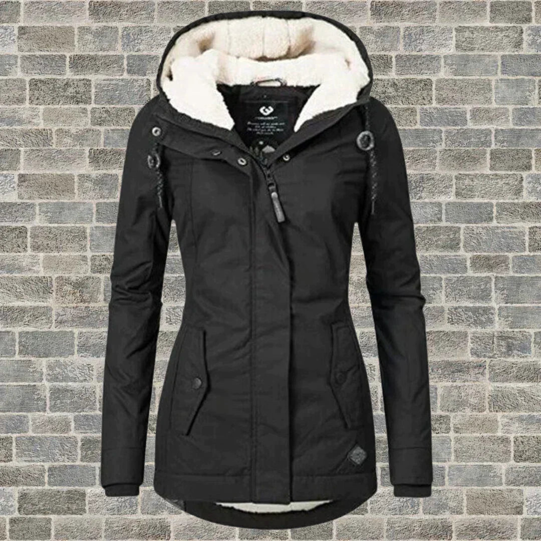 Elarova | Modischer Mantel mit Kapuze für Winter und Herbst