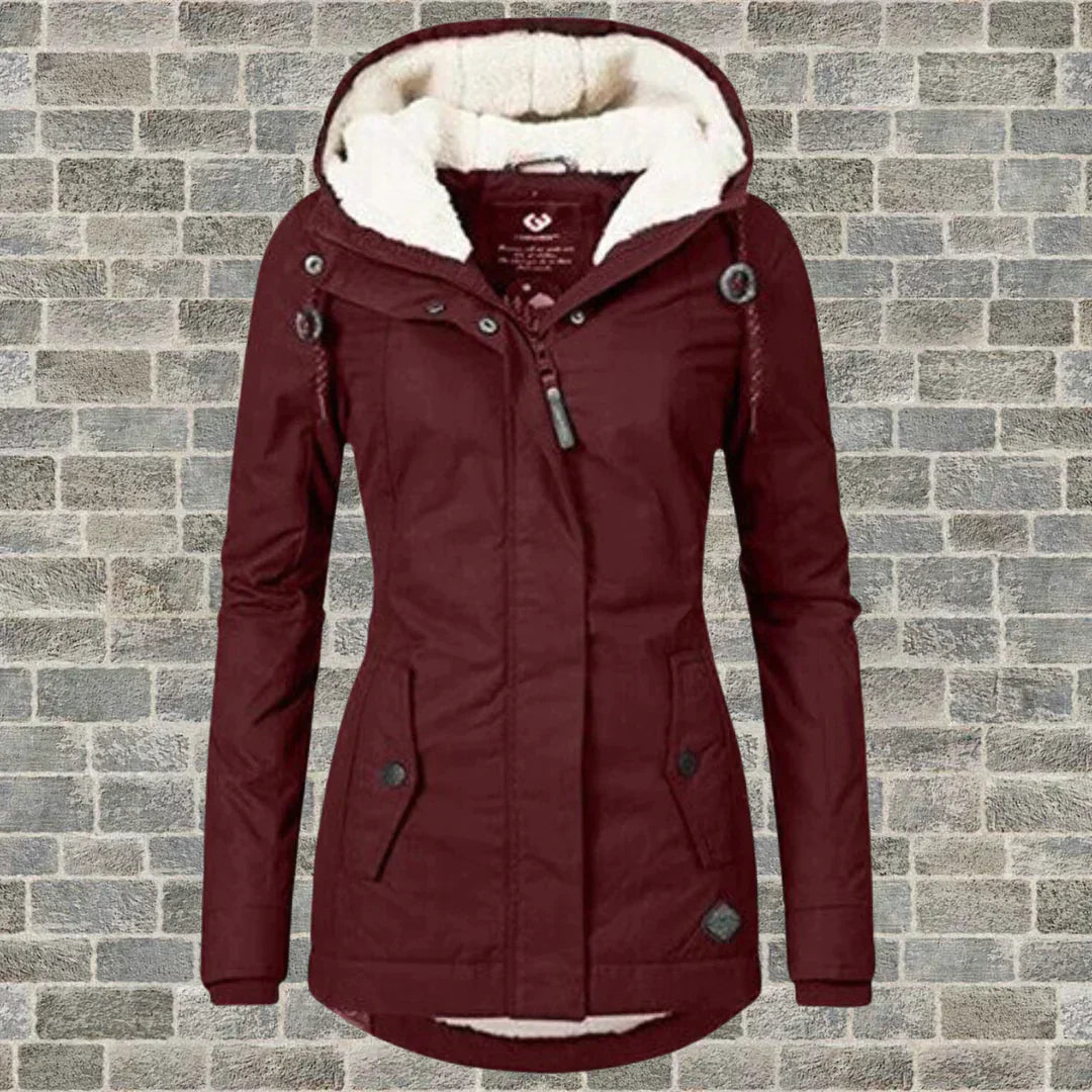 Elarova | Modischer Mantel mit Kapuze für Winter und Herbst