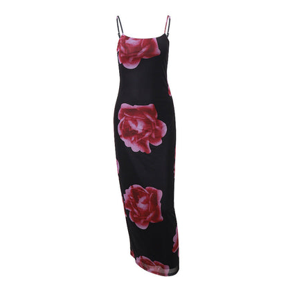 Elarova Netz-Schlitz-Wickelkleid