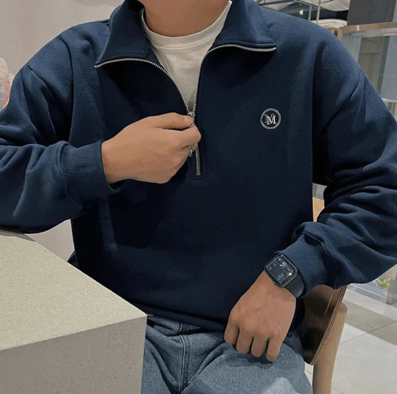 Elarova | Oberteil mit halbem Reißverschluss – eleganter Reißverschluss vorne und weiche Mischung für einfaches Lagenlook