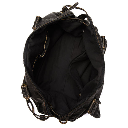 Elarova | Obsidian Luxus Schwarze Lederhandtasche