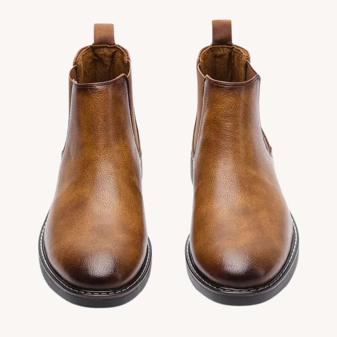 Elarova | Orthopädische Chelsea-Stiefel aus Leder für Herren