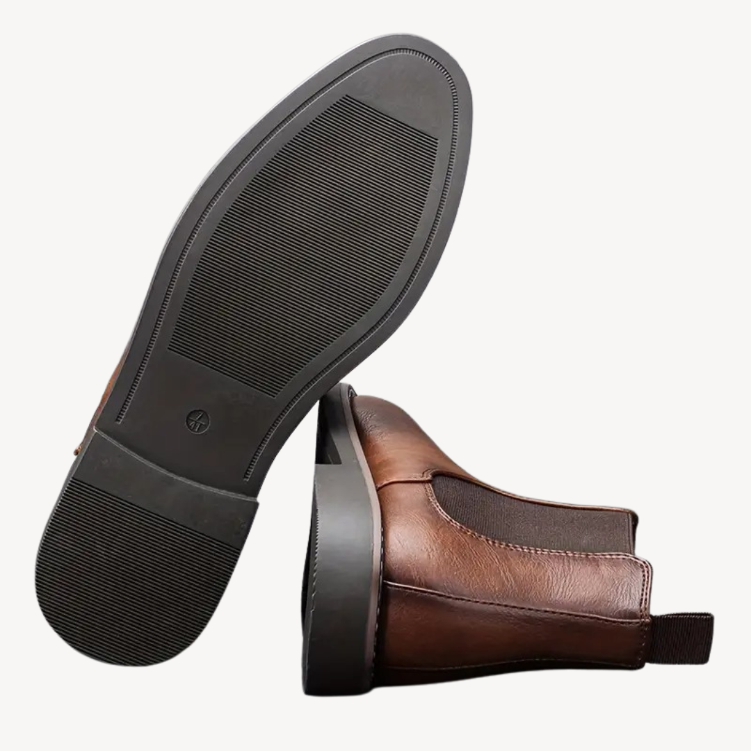 Elarova | Orthopädische Chelsea-Stiefel aus Leder für Herren