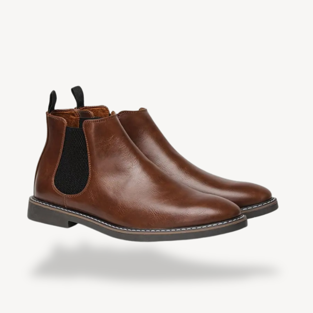 Elarova | Orthopädische Chelsea-Stiefel aus Leder für Herren