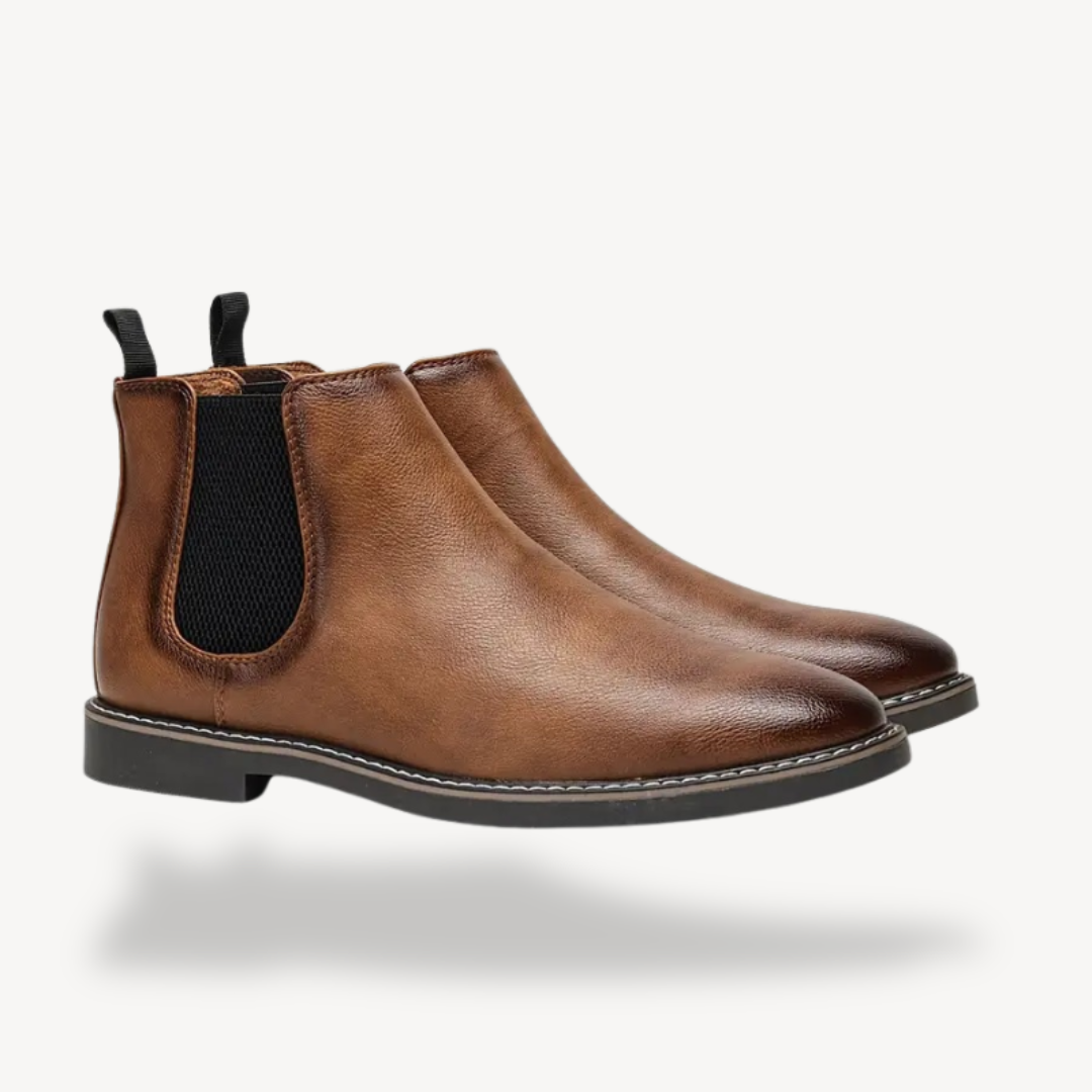 Elarova | Orthopädische Chelsea-Stiefel aus Leder für Herren