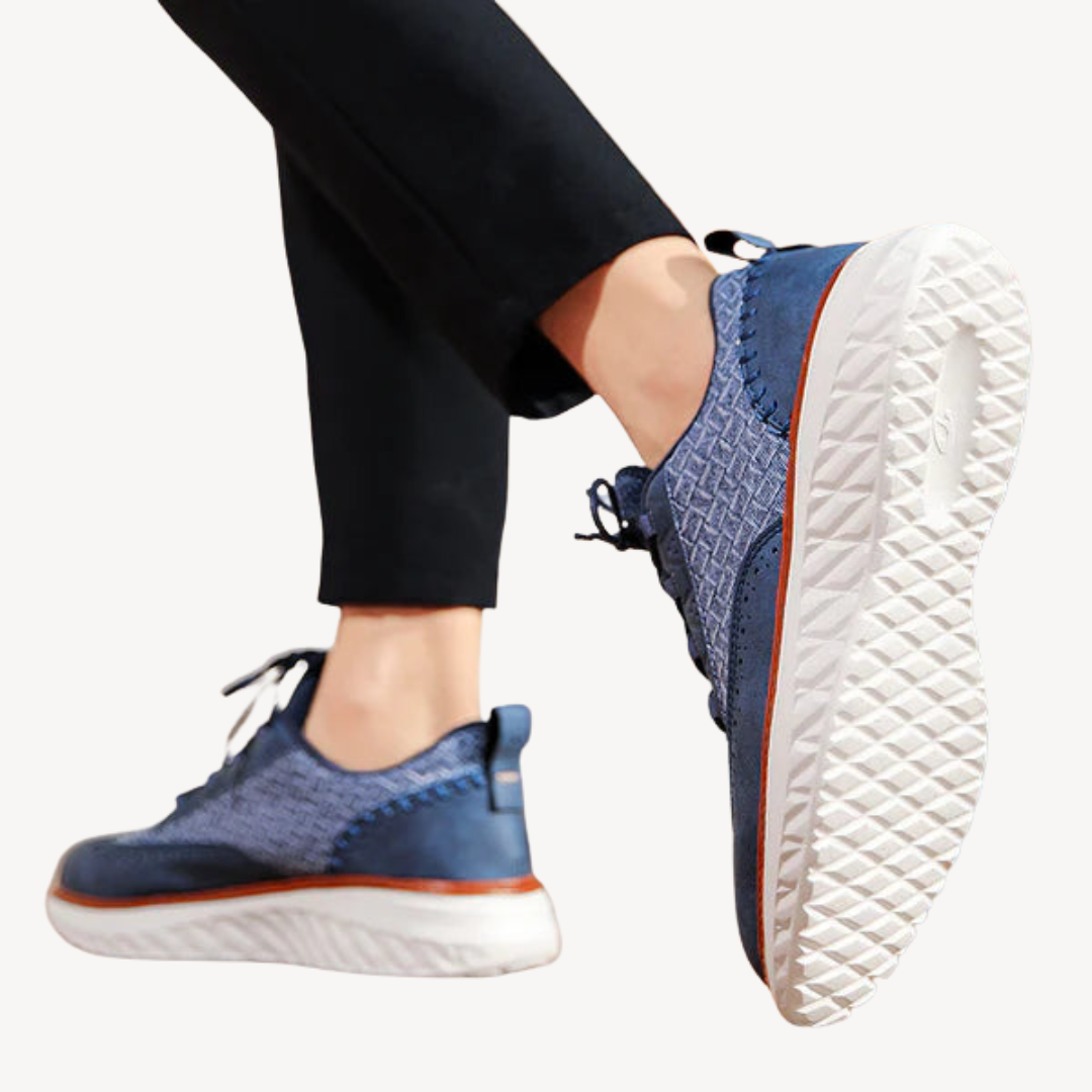 Elarova | Orthopädische Freizeit-Sneakers aus Leder für Herren