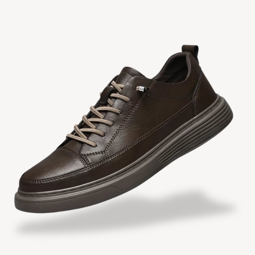 Elarova | Orthopädische Herren-Sneakers mit Luftpolster aus Leder
