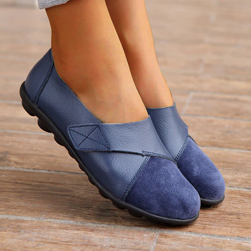 Elarova | Orthopädische Leder Slip-On Loafer für Damen