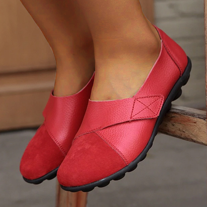 Elarova | Orthopädische Leder Slip-On Loafer für Damen