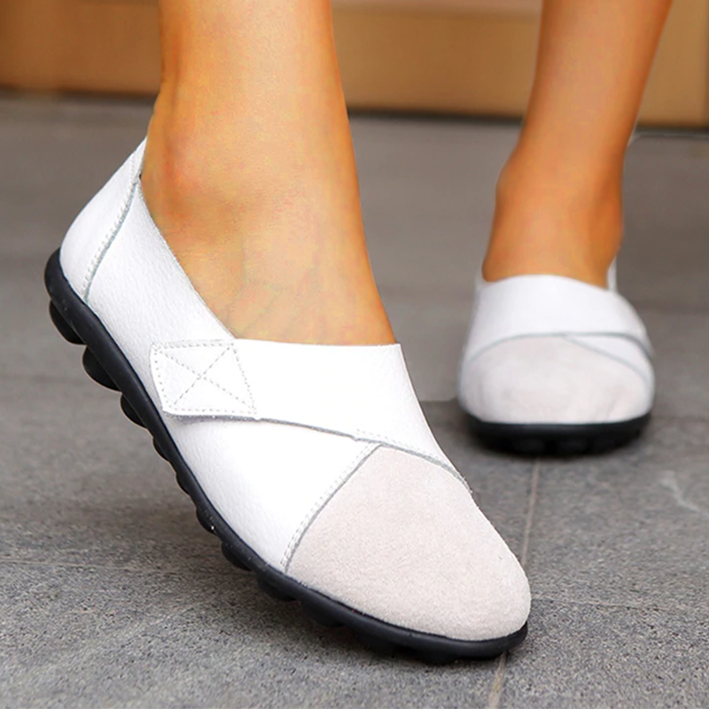 Elarova | Orthopädische Leder Slip-On Loafer für Damen