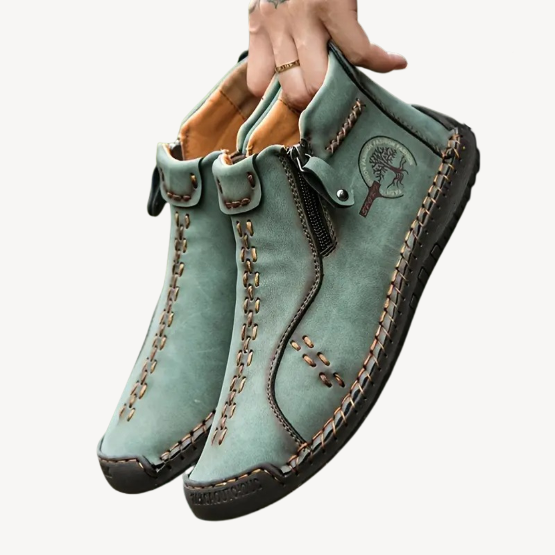 Elarova | Orthopädische Lederstiefel mit Reißverschluss für Herren