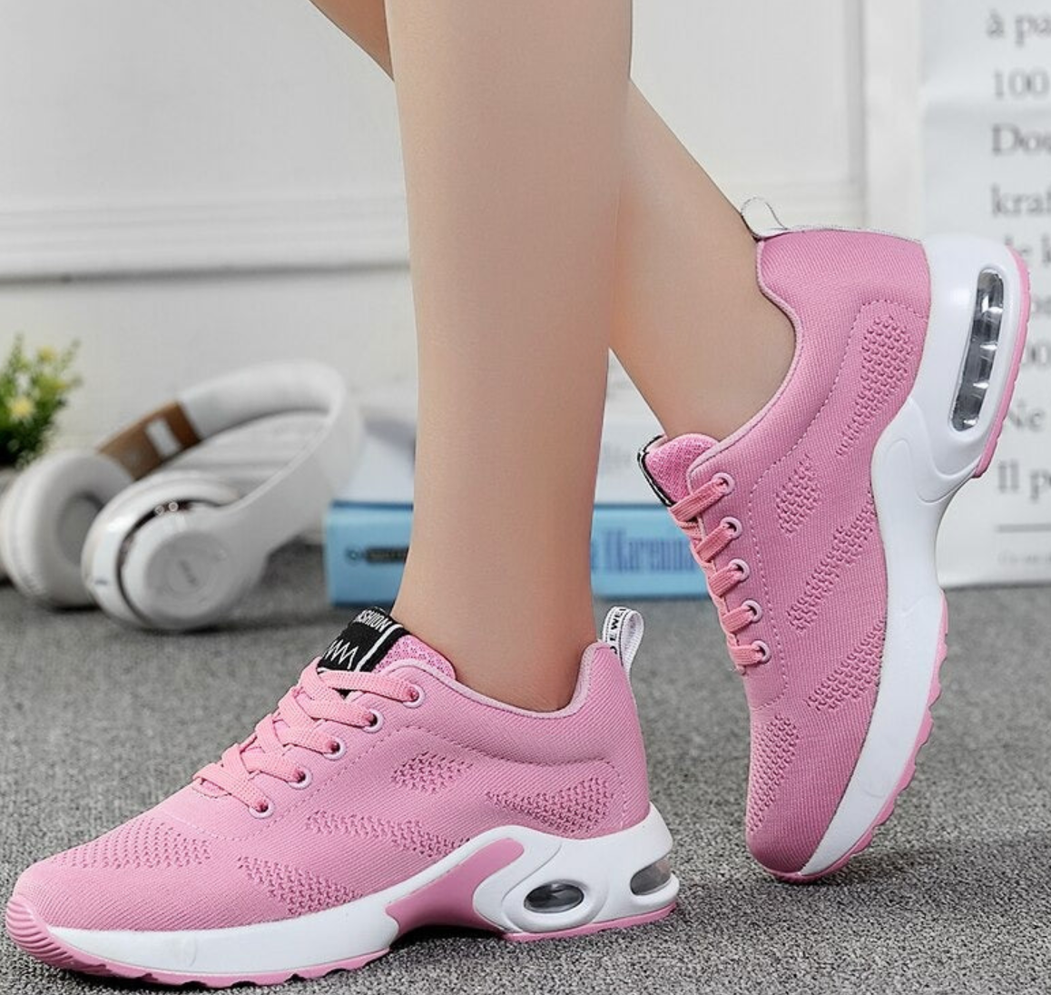 Elarova | Orthopädische Leichte, Atmungsaktive Sport Sneaker Für Damen Sportlicher Lässig Running Schuh Mit Air Cushion Sohle
