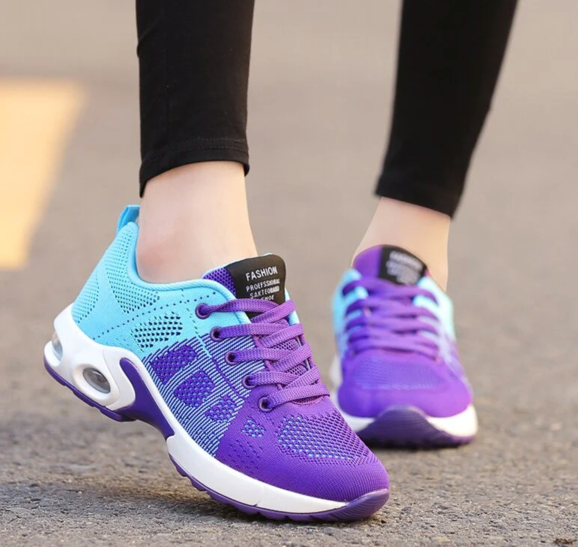 Elarova | Orthopädische Leichte, Atmungsaktive Sport Sneaker Für Damen Sportlicher Lässig Running Schuh Mit Air Cushion Sohle