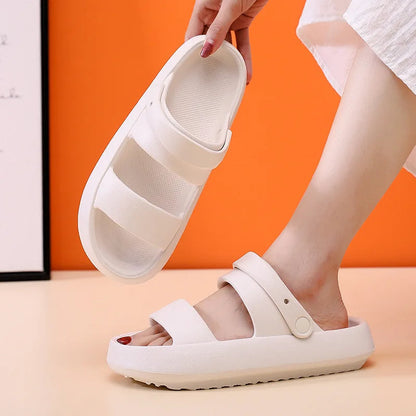 Elarova | Orthopädische Sandalen | Comfort Plus Pantoletten mit Doppelriemen | Gepolsterte, lässige SlipOnSandalen