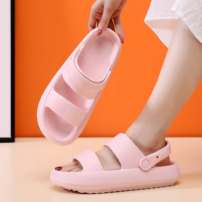 Elarova | Orthopädische Sandalen | Comfort Plus Pantoletten mit Doppelriemen | Gepolsterte, lässige SlipOnSandalen