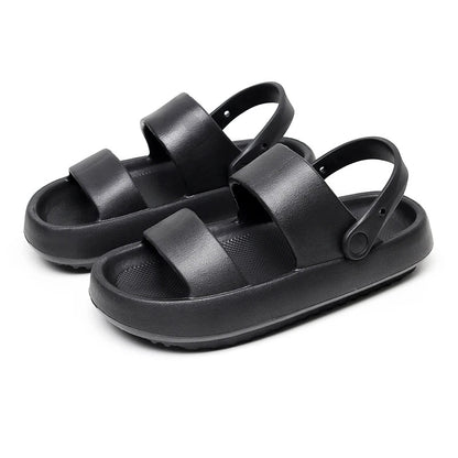 Elarova | Orthopädische Sandalen | Comfort Plus Pantoletten mit Doppelriemen | Gepolsterte, lässige SlipOnSandalen