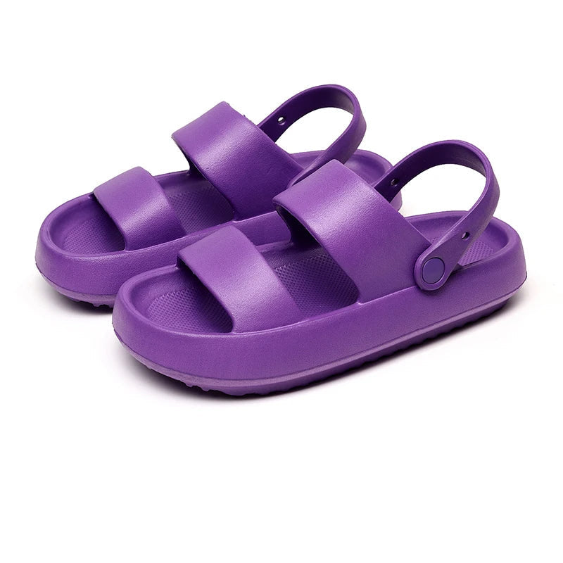 Elarova | Orthopädische Sandalen | Comfort Plus Pantoletten mit Doppelriemen | Gepolsterte, lässige SlipOnSandalen