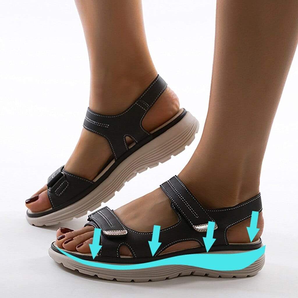 Elarova | Orthopädische Sandalen für Damen – verstellbare Riemen für optimalen Komfort