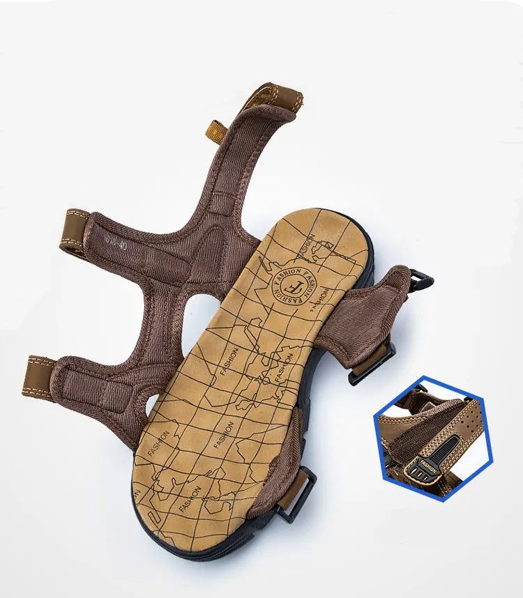 Elarova | Orthopädische Sandalen für Männer | Mit Riemen