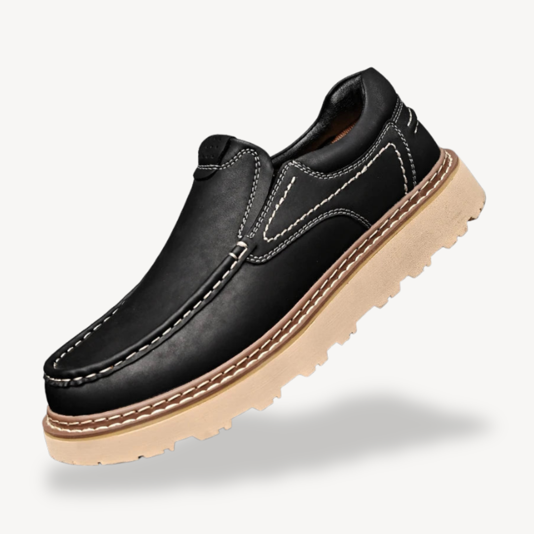 Elarova | Orthopädische Slipper aus Leder für Herren