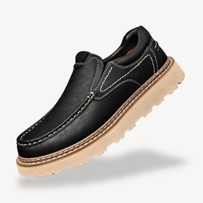Elarova | Orthopädische Slipper aus Leder für Herren