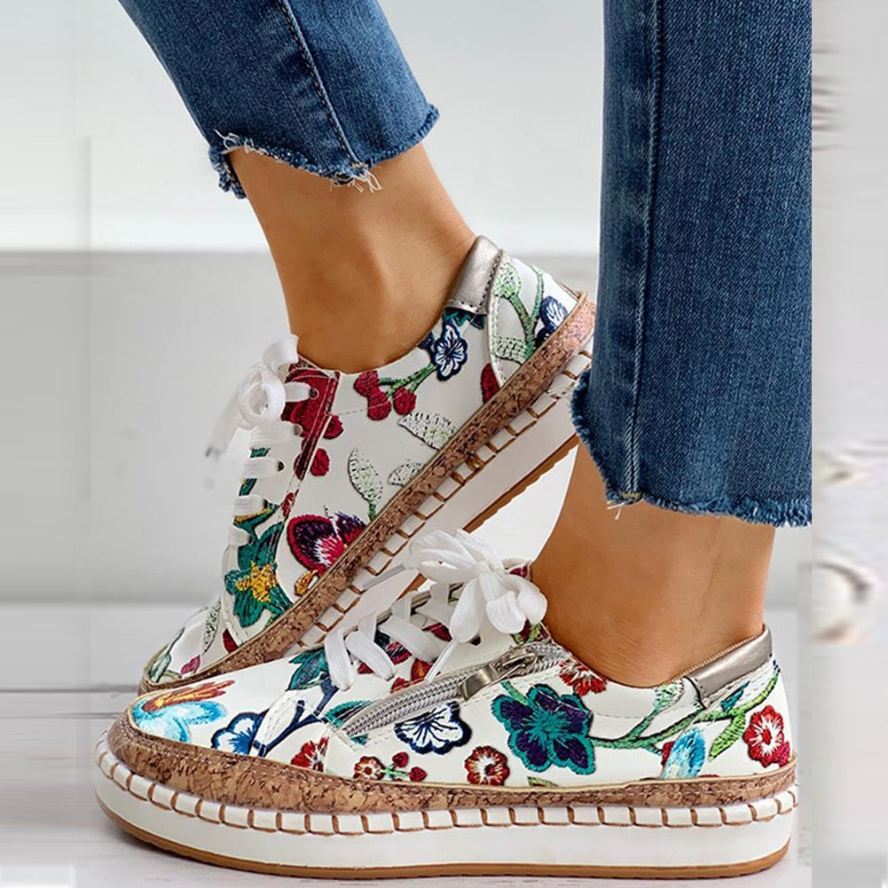 Elarova | Orthopädische Sportschuhe mit Blumenmuster