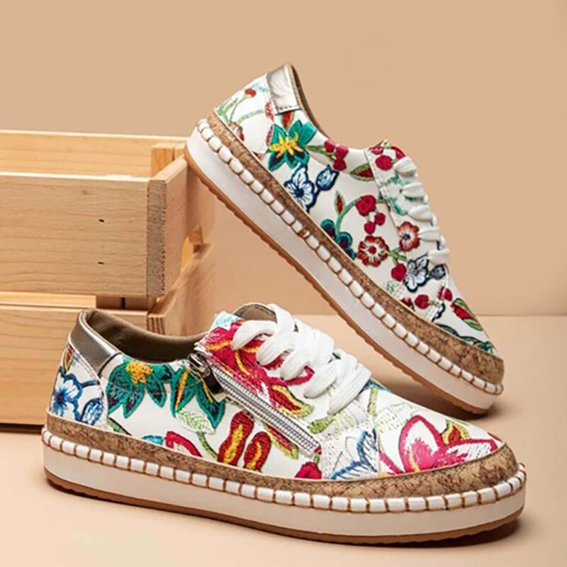 Elarova | Orthopädische Sportschuhe mit Blumenmuster