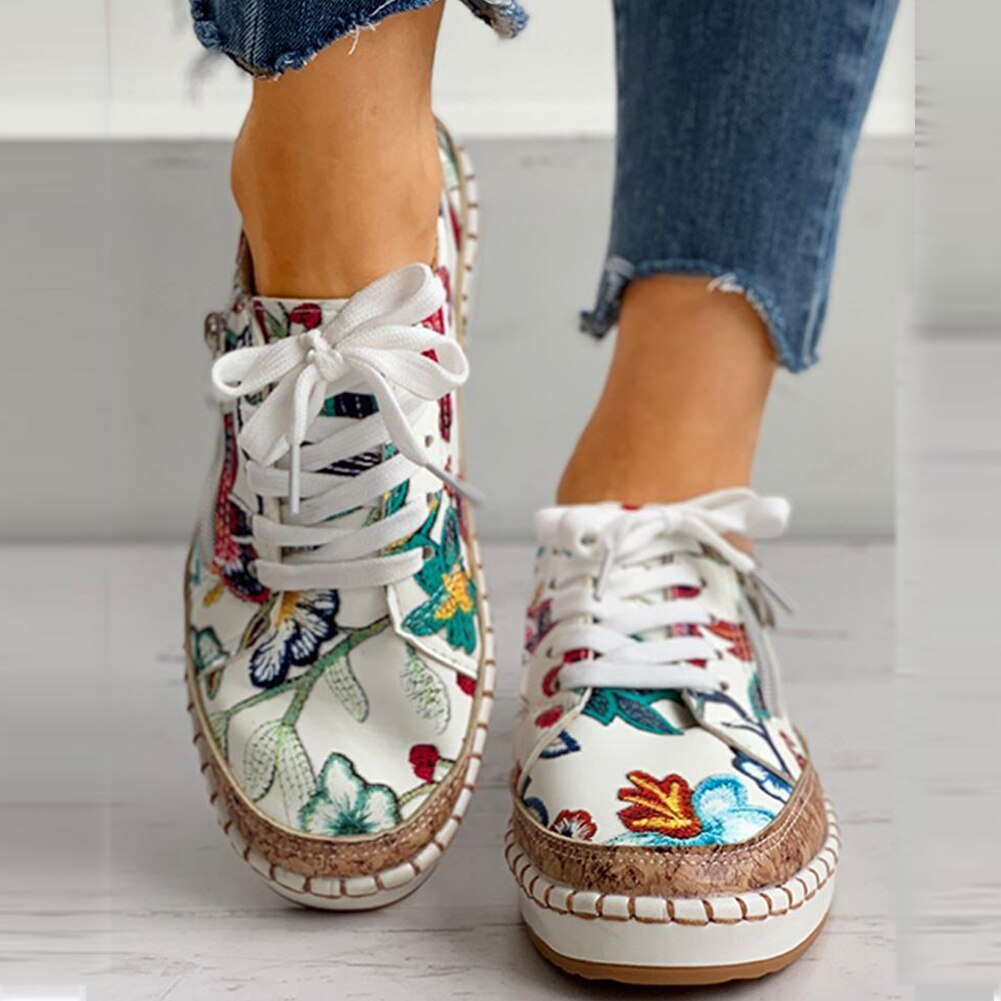 Elarova | Orthopädische Sportschuhe mit Blumenmuster