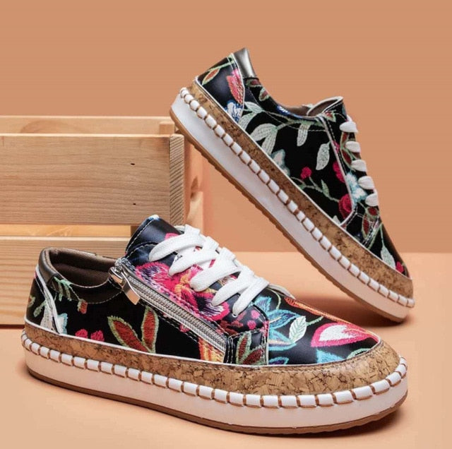 Elarova | Orthopädische Sportschuhe mit Blumenmuster