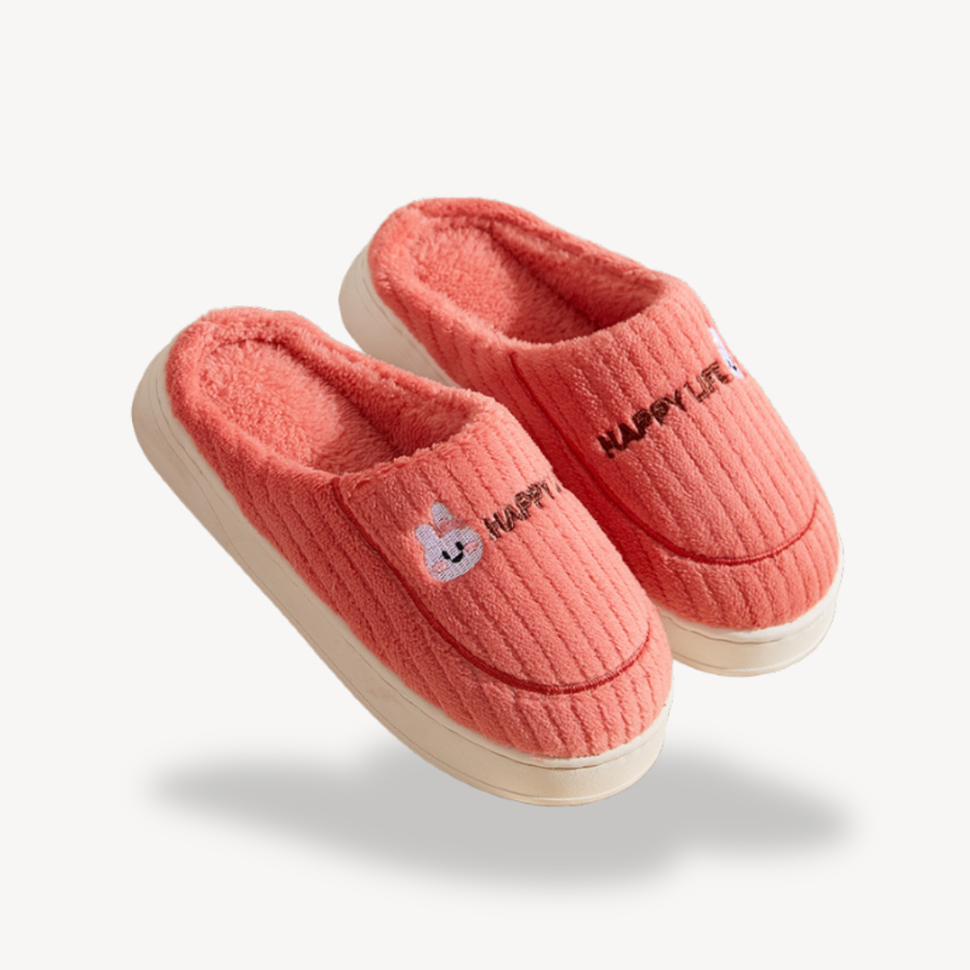 Elarova | Orthopädische Unisex-Hausschuhe aus Plüsch mit Stickerei