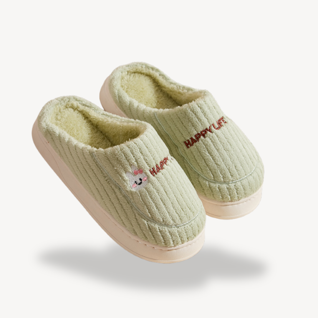 Elarova | Orthopädische Unisex-Hausschuhe aus Plüsch mit Stickerei