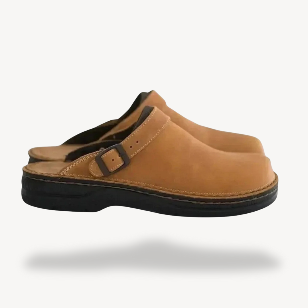 Elarova | Orthopädische Wildleder-Clogs für Herren