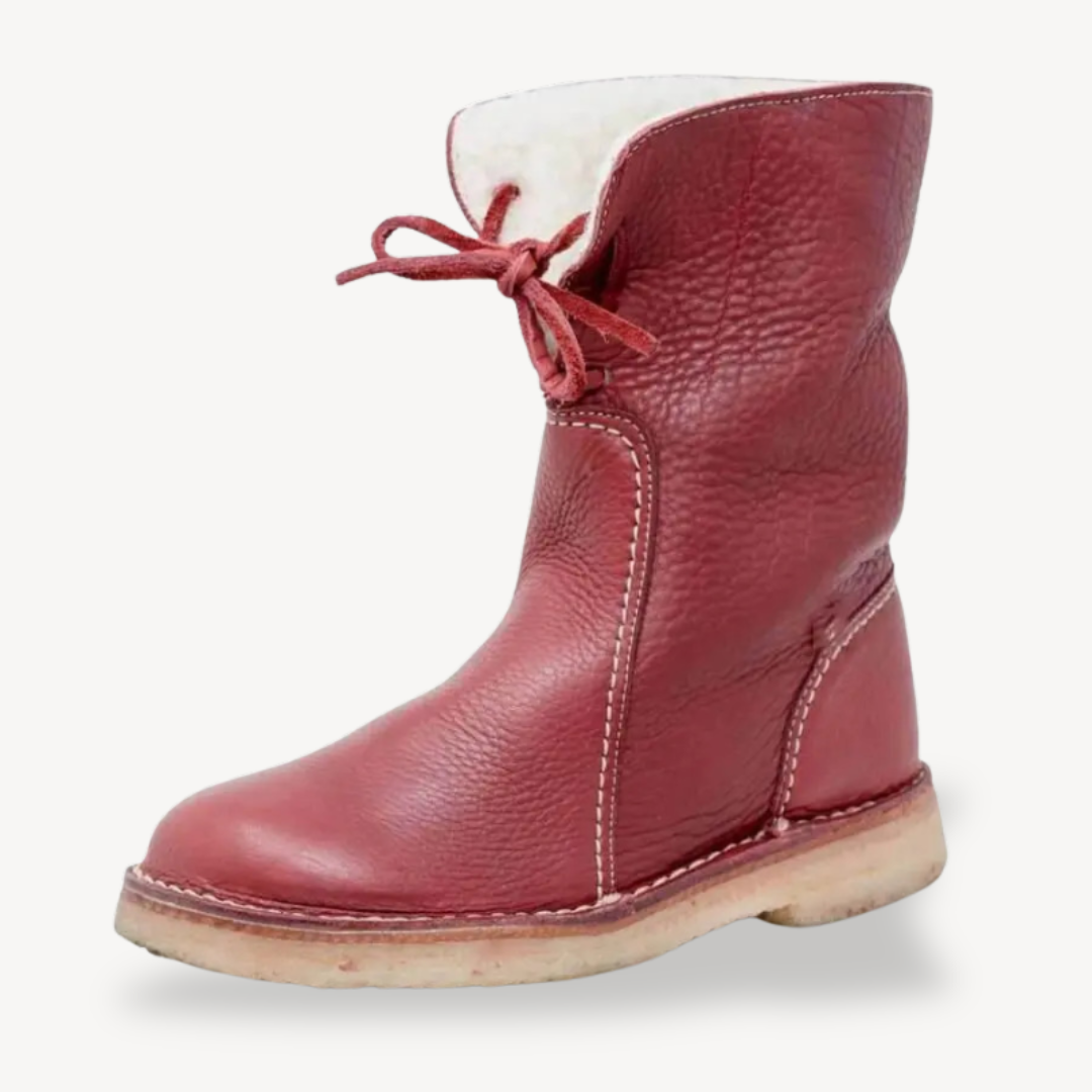 Elarova | Orthopädische, verstellbare Lederstiefeletten mit Schnürung