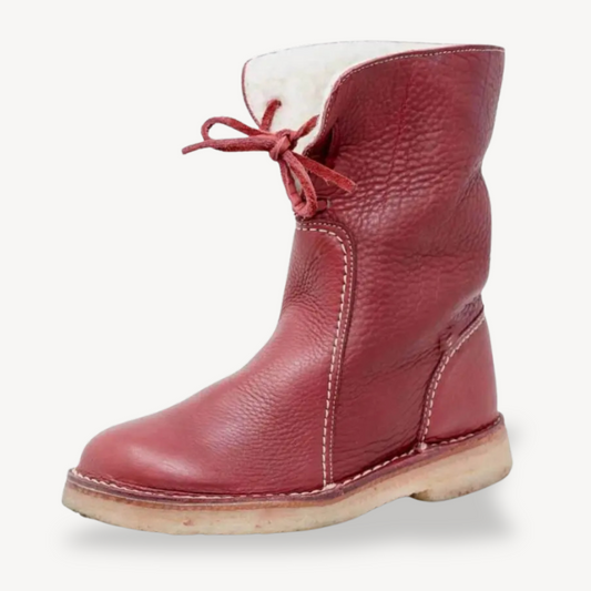 Elarova | Orthopädische, verstellbare Lederstiefeletten mit Schnürung