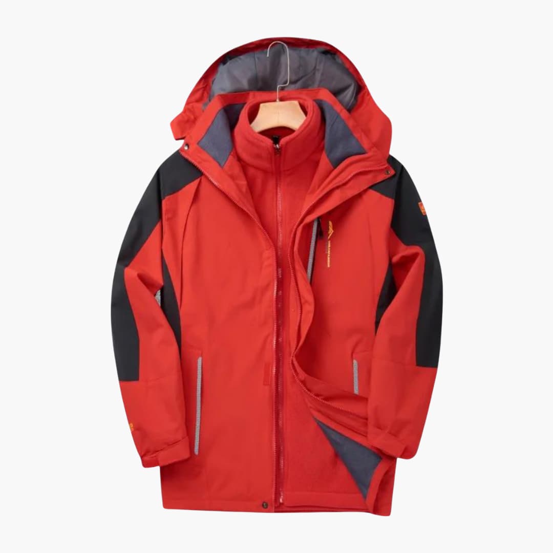 Elarova | Outdoorjacke für Herren mit Kapuze und Frontreißverschluss