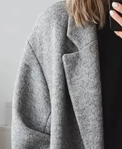 Elarova | Oversize DamenKaschmirMantel Mit Reverskragen