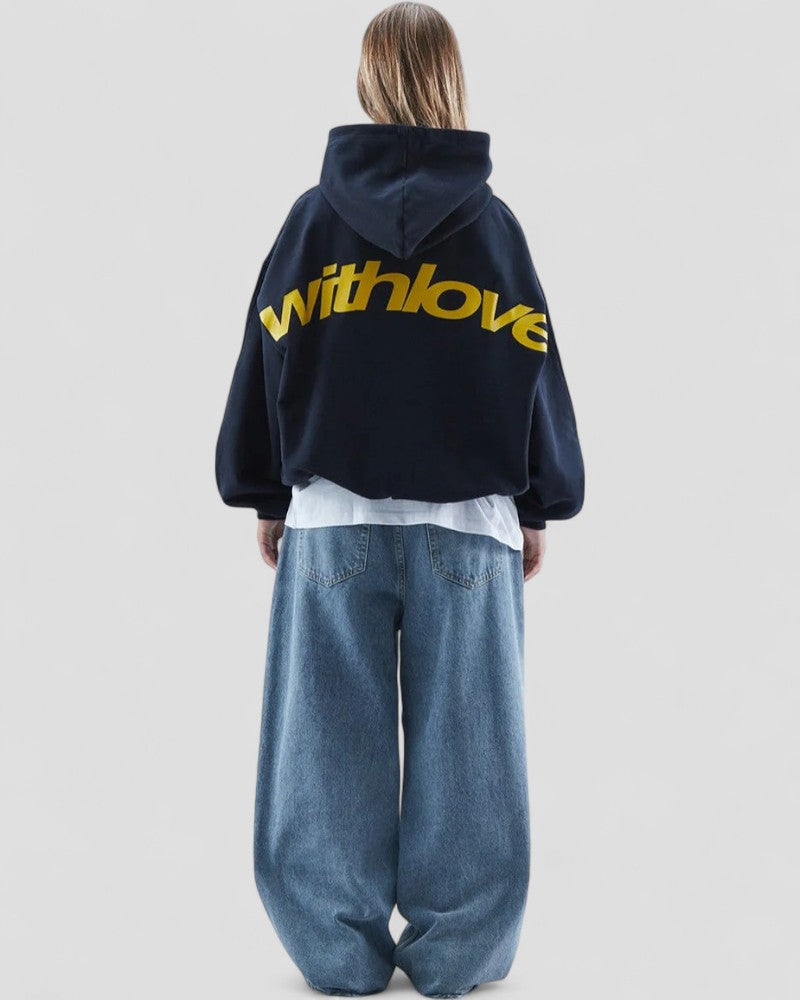 Elarova | Oversize-Hoodie mit Streetstyle-Grafikprint auf der Rückseite