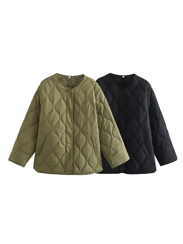 Elarova | Oversize Steppjacke mit Taschen