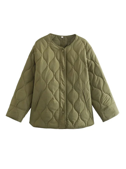Elarova | Oversize Steppjacke mit Taschen