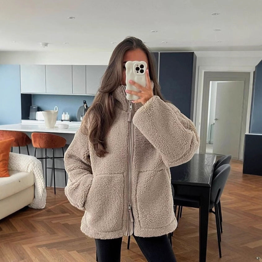 Elarova | OversizeFleecejacke mit entspannter Passform und weichem, warmem Stoff für Frauen