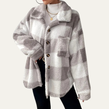 Elarova | Oversized Damen-Shacket mit Karomuster