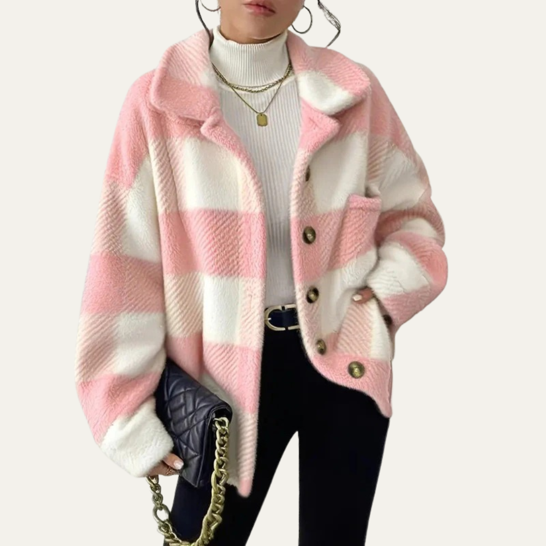 Elarova | Oversized Damen-Shacket mit Karomuster